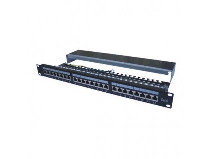 DATACOM Patch panel 19" STP 24 port CAT6 LSA 1U BK (3x8p) / VL