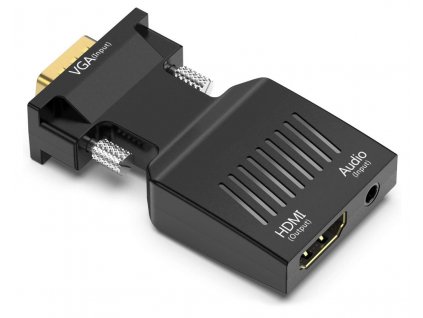 XtendLan Adaptér VGA (M) na HDMI (F), do 1080p, audio propojením (konektor 3.5mm, F)