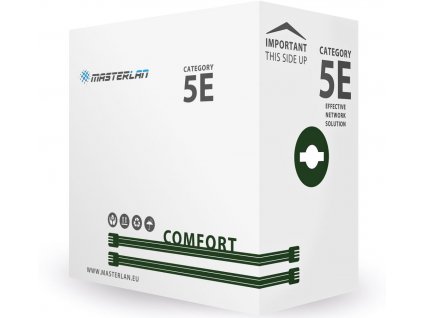 Kabel MasterLan Comfort UTP cat5e drát 305m PVC