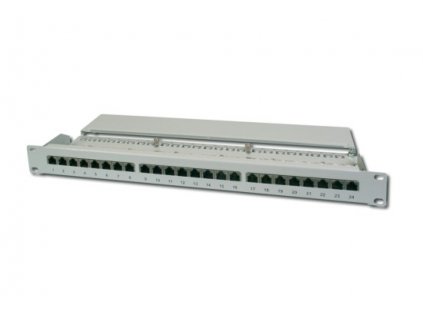 Digitus Patch Panel, CAT5E, stíněný, 24x 8P8C LSA, 1U, šedý