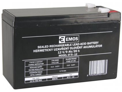 Emos baterie SLA 12V / 9 Ah, Faston 6.3 (250)