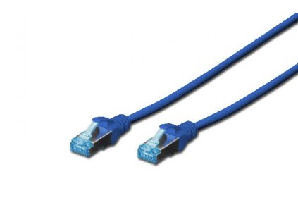 Digitus CAT 5e SF-UTP patch cable, PVC AWG 26/7, length 0.5 m, color blue