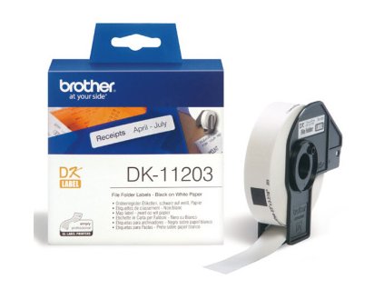 Brother 17mm x 87mm, bílá, 300 etiket, DK11203