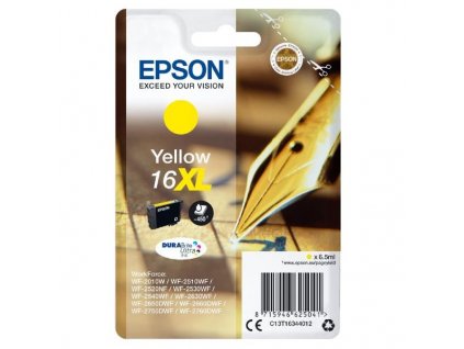 Epson inkoustová náplň/ T1634/ C13T16344012/ Singlepack 16XL DURABrite Ultra Ink/ Žlutá