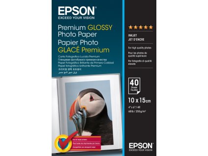 EPSON fotopapír C13S042153/ 10x15 / Premium Glossy/ 40ks