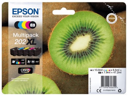 Epson inkoustová náplň/ T02G7/ multipack 5 barev/ 202XL/ Premium,/ XL