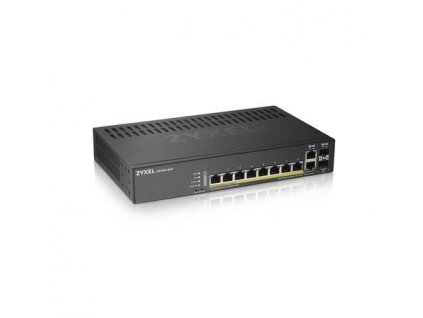 Zyxel GS1920-8HPv2, 10 Port Smart Managed Switch 8x Gigabit Copper and 2x Gigabit dual pers., hybird mode, standalone or