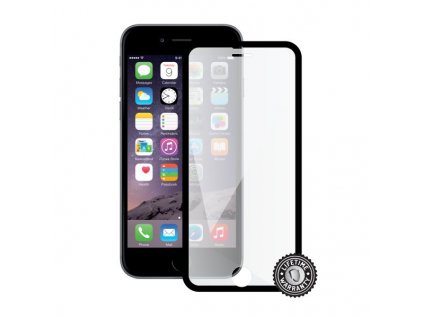 Screenshield™ APPLE iPhone 6/6S Tempered Glass protection display (full COVER black metalic frame)