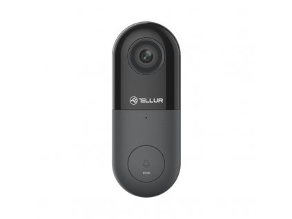 Tellur Video DoorBell WiFi, 1080P, PIR, Wired, Black