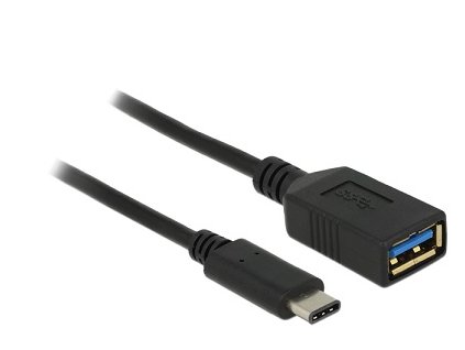 Delock adaptér SuperSpeed USB (USB 3.1, Gen 1) USB Type-C™ samec > USB Type A samice 15 cm černý