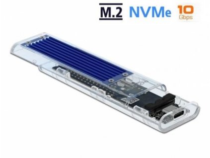 Delock Externí pouzdro pro M.2 NVMe PCIe SSD se USB Type-C™ samice transparentní