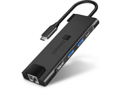 CONNECT IT Multi5in1 USB-C hub, 5v1 (USB-C,2xUSB-A,HDMI,RJ45),externí, ANTRACITOVÝ