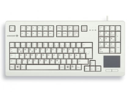 CHERRY klávesnice G80-11900 / touchpad / drátová / USB 2.0 / bílá / EU layout