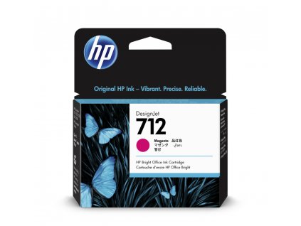 HP 712 Inkoustová náplň purpurová (29ml), 3ED68A