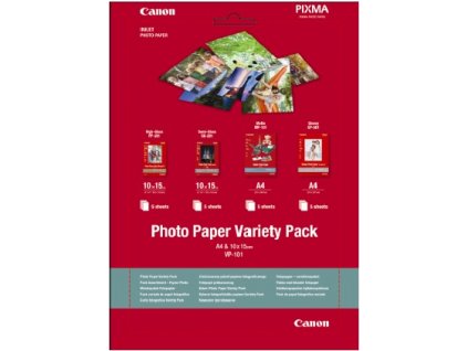 Canon fotopapír Photo Paper Variety Pack A4 & 10x15 (PP SG MP GP) po 5