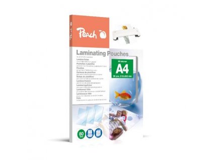 PEACH laminovací folie A4 (216x303mm) Laminating Pouch , 80mic, lesklé, 25 ks