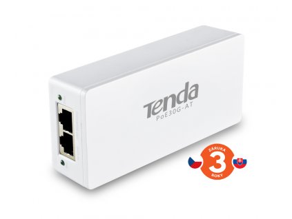 TENDA POE30G-AT Gigabit Power Injector AF/AT 30W, 802.3af, 802.3at, 2x GLAN 10/100/1000 Mb/s (PoE30G-AT)