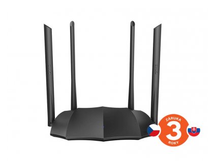 Tenda AC8 WiFi AC Gigabit Router 1200Mb/s, 1x GWAN, 3x GLAN, 4x 6dBi antény, WISP, Uni.Repeater, APP