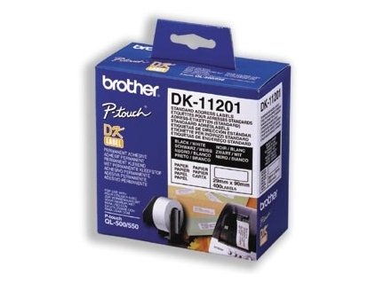 Brother - DK-11201 (papírové / standardní adresy - 400 ks) 29 x 90 mm