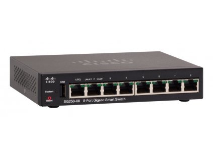 Cisco SG250-08 8-Port Gigabit Smart Switch