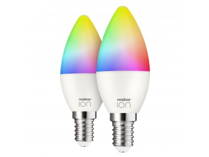 Chytrá žárovka Niceboy ION SmartBulb Color 5,5W - E14 SET 2 ks