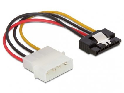 Delock 60120 Power Adapter Molex 4-pin na SATA 15-pin, 12cm, kovová západka