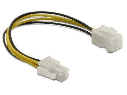 Delock 82428 prodlužovací napájecí kabel p4 (4-pinový) samec/samice, 15cm
