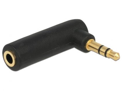 Delock audio adaptér stereo jack 3,5mm 3 pin samec na samici pravoúhlou