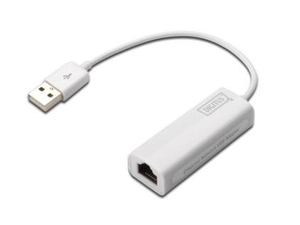 DigitusUSB 2.0 na Fast Ethernet Adapter, 1, RJ 45, USB-Male, 10/100Mbit, XP, Vista, 7, Max OS X