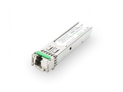 Digitus 1.25 Gbps BiDi WDM SFP Modul, do 20km, s podporou DDM,Singlemode, LC Simplex konektor 1000Base-LX, Tx1550nm/Rx13