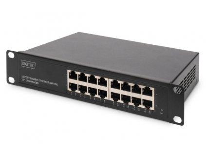 Digitus Gigabit Ethernet Switch 16 port, 10 palců, nespravovaný