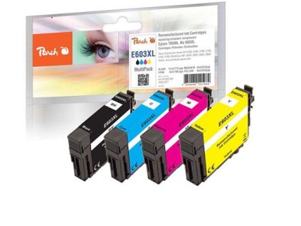 Peach Epson PI200-861 | Sada inkoustových náplní, kompatibilní s č 603XL - T03A6 - černá, azurová, purpurová a žlutá