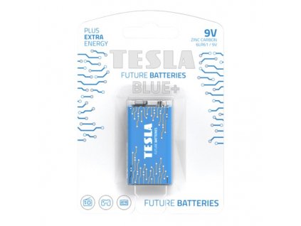 TESLA BLUE+ Zinc Carbon baterie 9V (6F22, blister) 1 ks