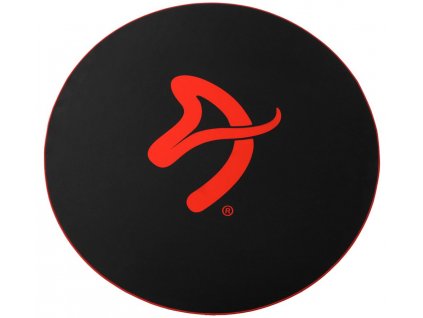 AROZZI Zona Floorpad Red/ ochranná podložka na podlahu/ kulatá 121 cm průměr/ černá s červeným logem