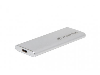 Transcend ESD240C 240GB USB 3.1 Gen2 (USB-C) Externí SSD disk (3D TLC), 520MB/R, 460MB/W, kompaktní rozměry, stříbrný