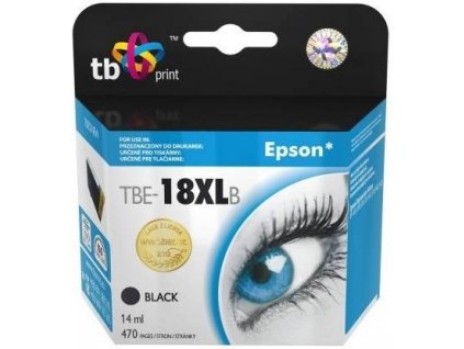 TB Epson Ink. kazeta kompat. s T1811 Bk 100% New, TBE-18XLB - kompatibilní