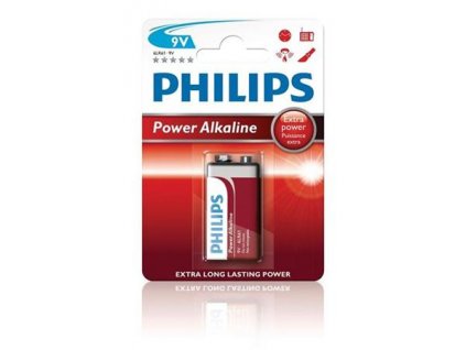 Philips baterie 9V PowerLife, alkalická - 1ks