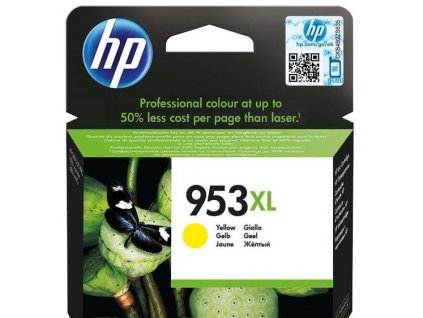 HP 953XL žlutá inkoustová kazeta, F6U18AE