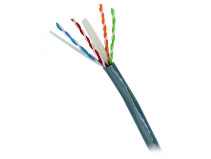 DATACOM UTP drát CAT6 PVC,Eca 100m šedý