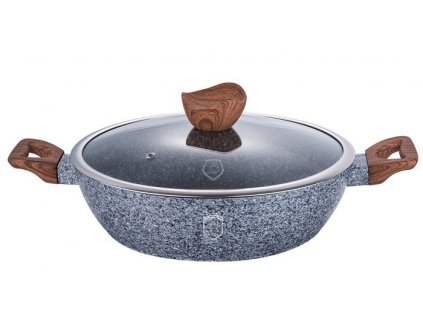 Pekáč Berlingerhaus kulatý s mramorovým povrchem a poklicí 32 cm Forest Line BH-1202