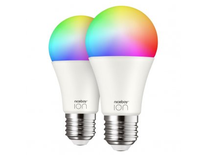 Chytrá žárovka Niceboy ION SmartBulb Color 9W - E27 SET 2 ks