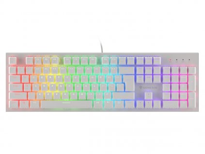 Genesis herní mechanická klávesnice THOR 303/RGB/Outemu Brown/Drátová USB/US layout/Bílá