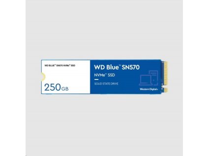 WD BLUE SSD NVMe 250GB PCIe SN 570, Gen3 8 Gb/s, (R:3300, W:1200MB/s)