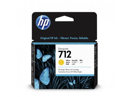 HP 712 Inkoustová náplň žlutá (29ml), 3ED69A