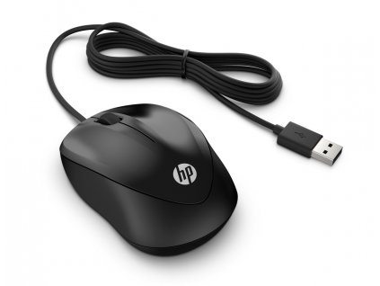 HP Wired 1000/Cestovní/Optická/Drátová USB/Černá