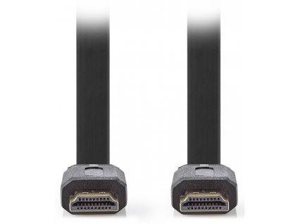 NEDIS High Speed HDMI kabel s ethernetem/ 4K@30Hz/ zlacené konektory HDMI-HDMI/ plochý/ černý/ box/ 2m