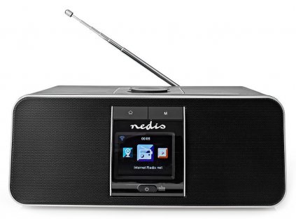 NEDIS internetové rádio/ výkon 42W/ FM/ DAB+/ Internet/ Bluetooth/ Wi-Fi/ USB/ 3,5mm jack/ černé