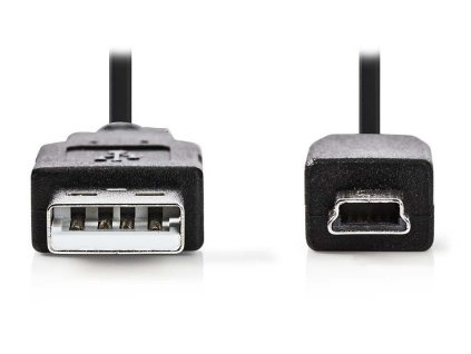 NEDIS kabel USB 2.0/ zástrčka USB-A - 5pinová zástrčka mini USB/ černý/ bulk/ 2m