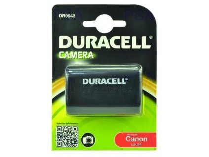 DURACELL Baterie - DR9943 pro Canon LP-E6, černá, 1400 mAh, 7.4V