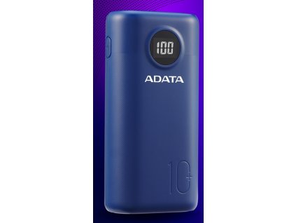 ADATA P10000QCD Power Bank 10000mAh modrá